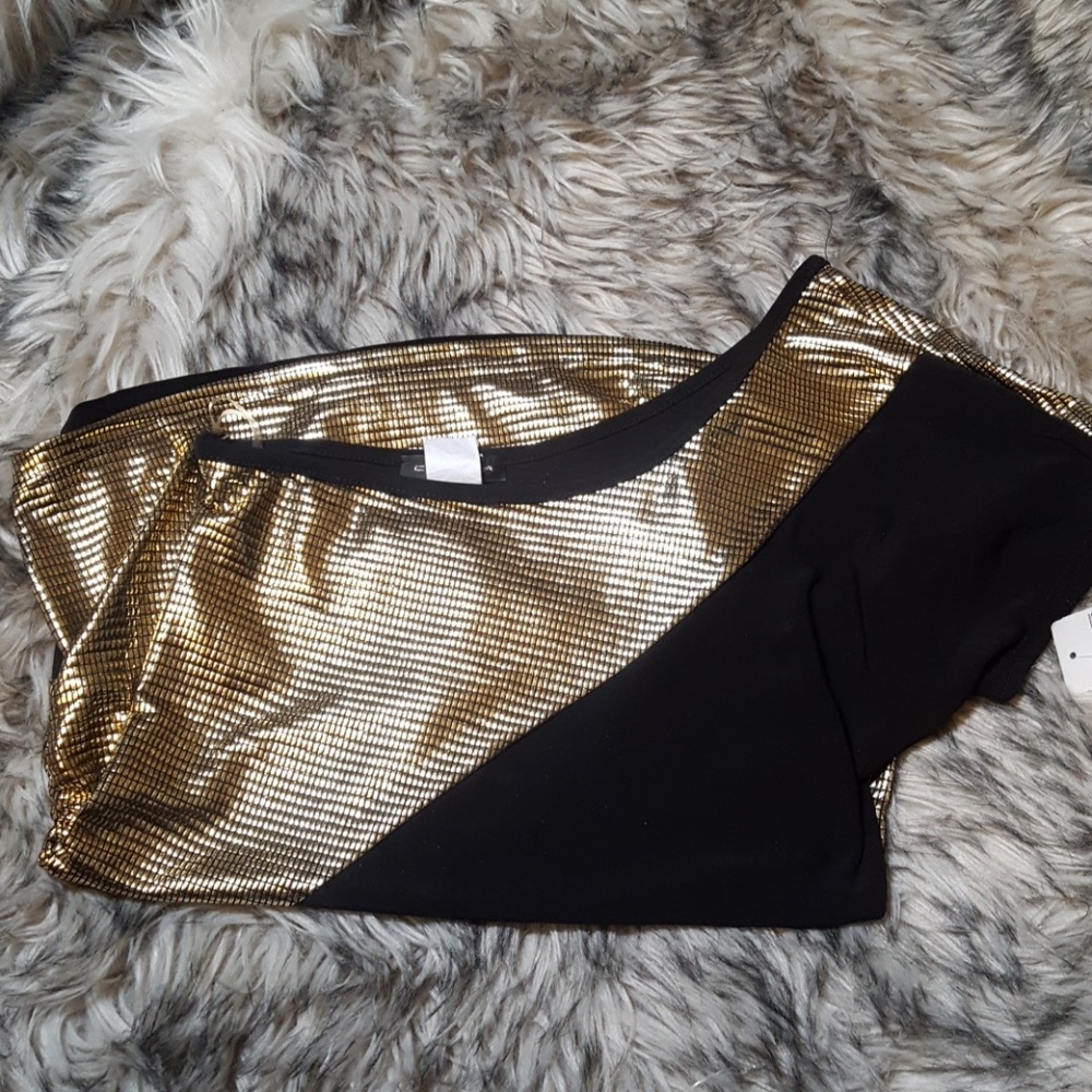 NWT Cantata Gold Shimmer Top- Size L - Picture 3 of 3